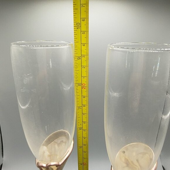 2 - Lenox Silver Plate Silver Hearts Wedding Flutes - Picture 4 of 5